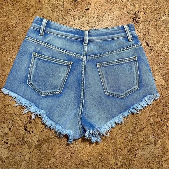 Shein Distressed High Rise Cutoff Jean Shorts Sz S - Picture 8 of 9